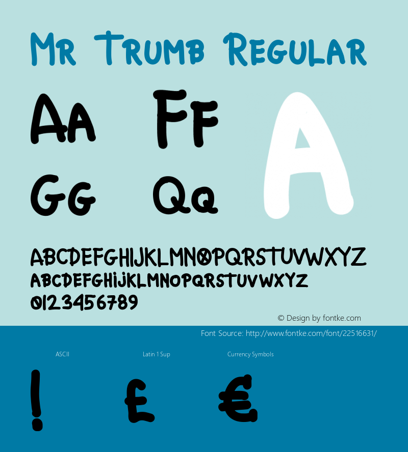 Mr Trumb Version 1.000 Font Sample