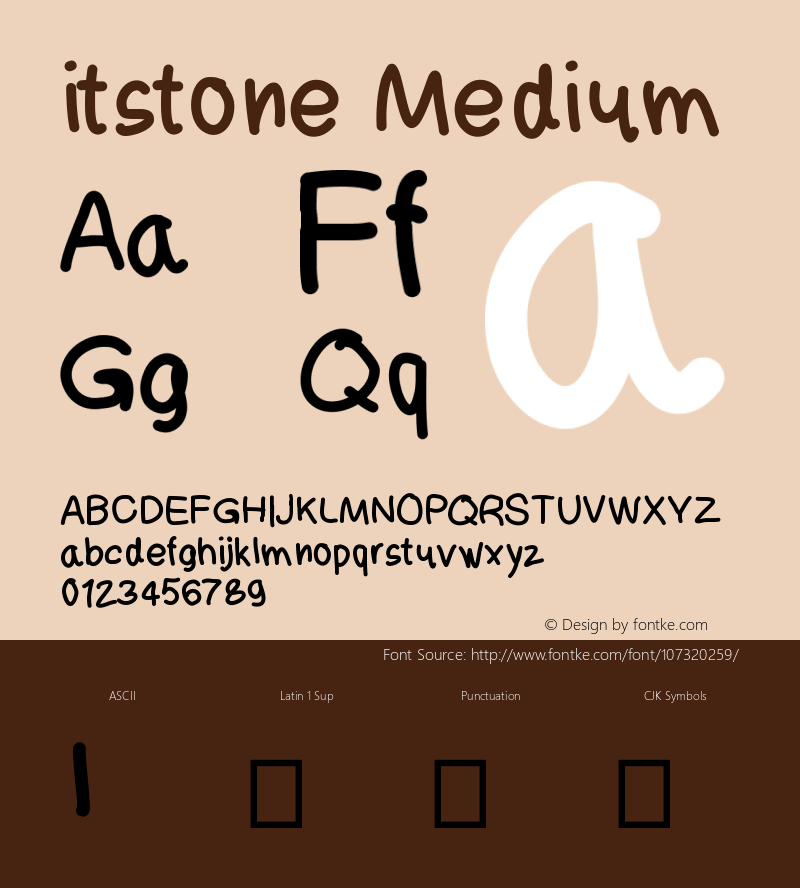 itstone Version 001.000 Font Sample