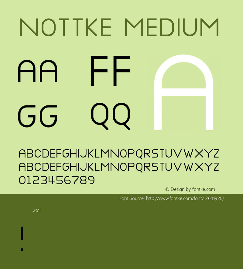 Nottke Medium Version 001.000 Font Sample