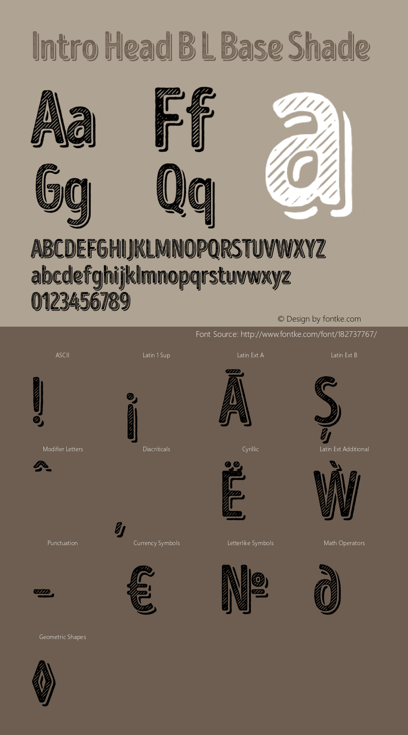 Intro Head B L Base Shade Version 1.000;PS 001.000;hotconv 1.0.70;makeotf.lib2.5.58329图片样张