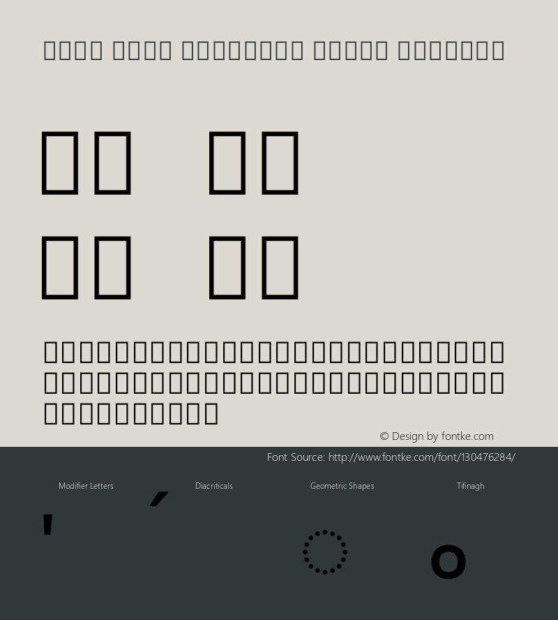 Noto Sans Tifinagh Hawad Regular Version 2.002 Font Sample