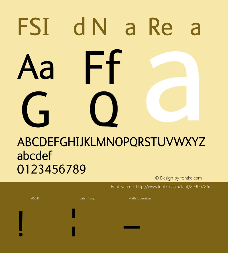 FSIngrid-Normal 001.000 Font Sample