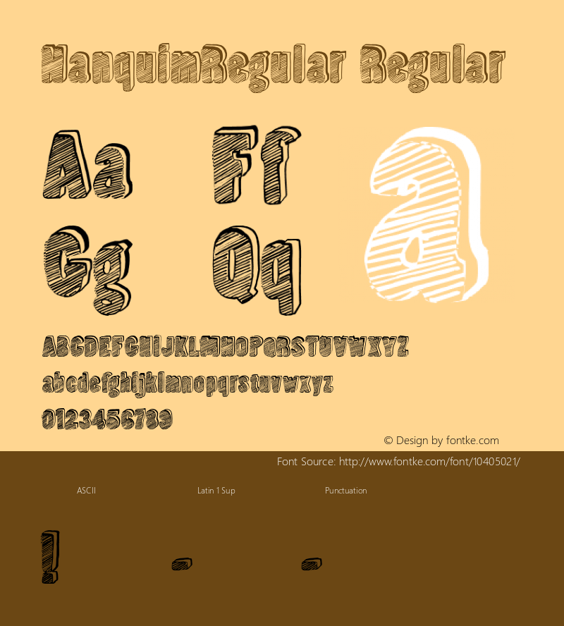 NanquimRegular Regular Version 1.000 Font Sample