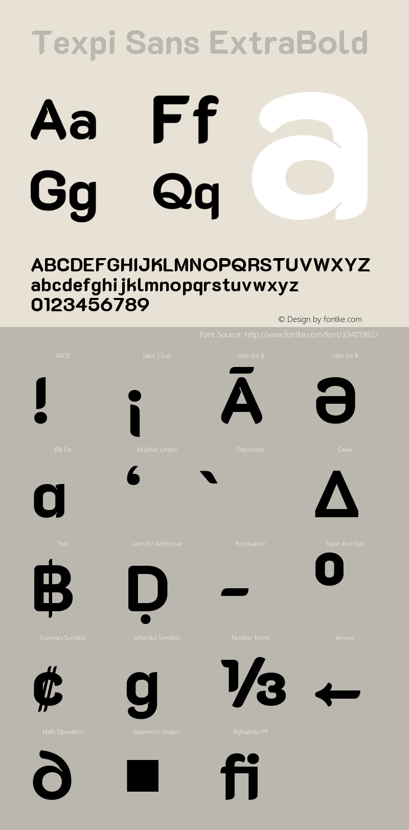 Texpi Sans ExtraBold Version 1.00;July 11, 2019;FontCreator 11.5.0.2425 64-bit; ttfautohint (v1.8.3) Font Sample