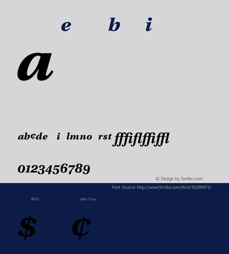 Utopia Expert Bold Italic 001.002 Font Sample