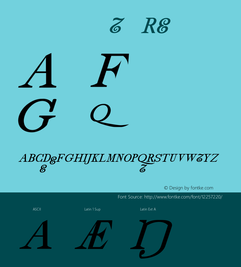 drmdozitbx8 Regular Version 001.001 Font Sample