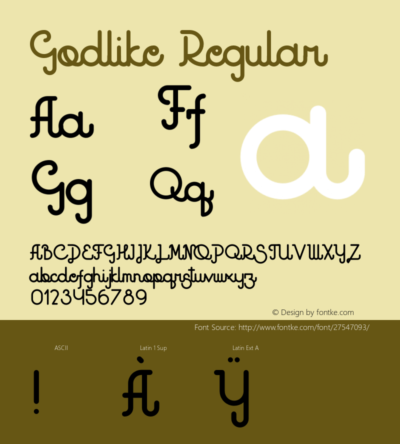 Godlike Version 1.002;Fontself Maker 2.1.2 Font Sample