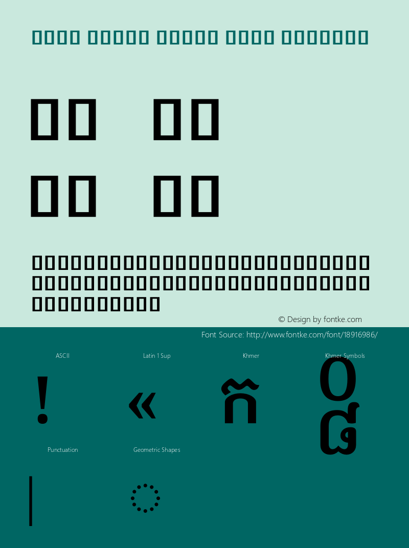Noto Serif Khmer Semi Regular Version 1.900 Font Sample
