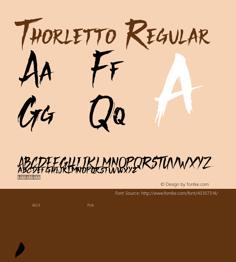 Thorletto (free) Version 1.00;August 22, 2019;FontCreator 11.5.0.2430 32-bit Font Sample