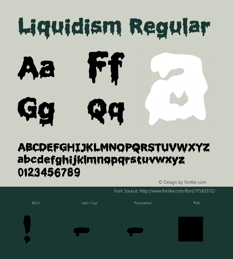 Liquidism Regular 2 Font Sample