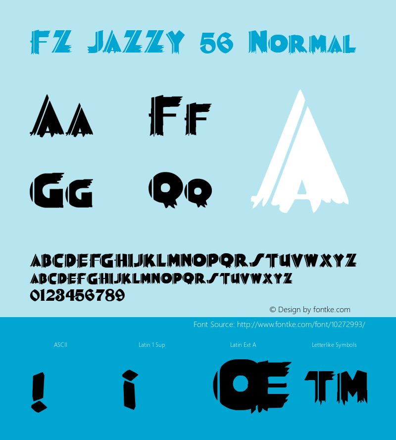 FZ JAZZY 56 Normal 1.0 Sat Jul 16 00:21:30 1994 Font Sample