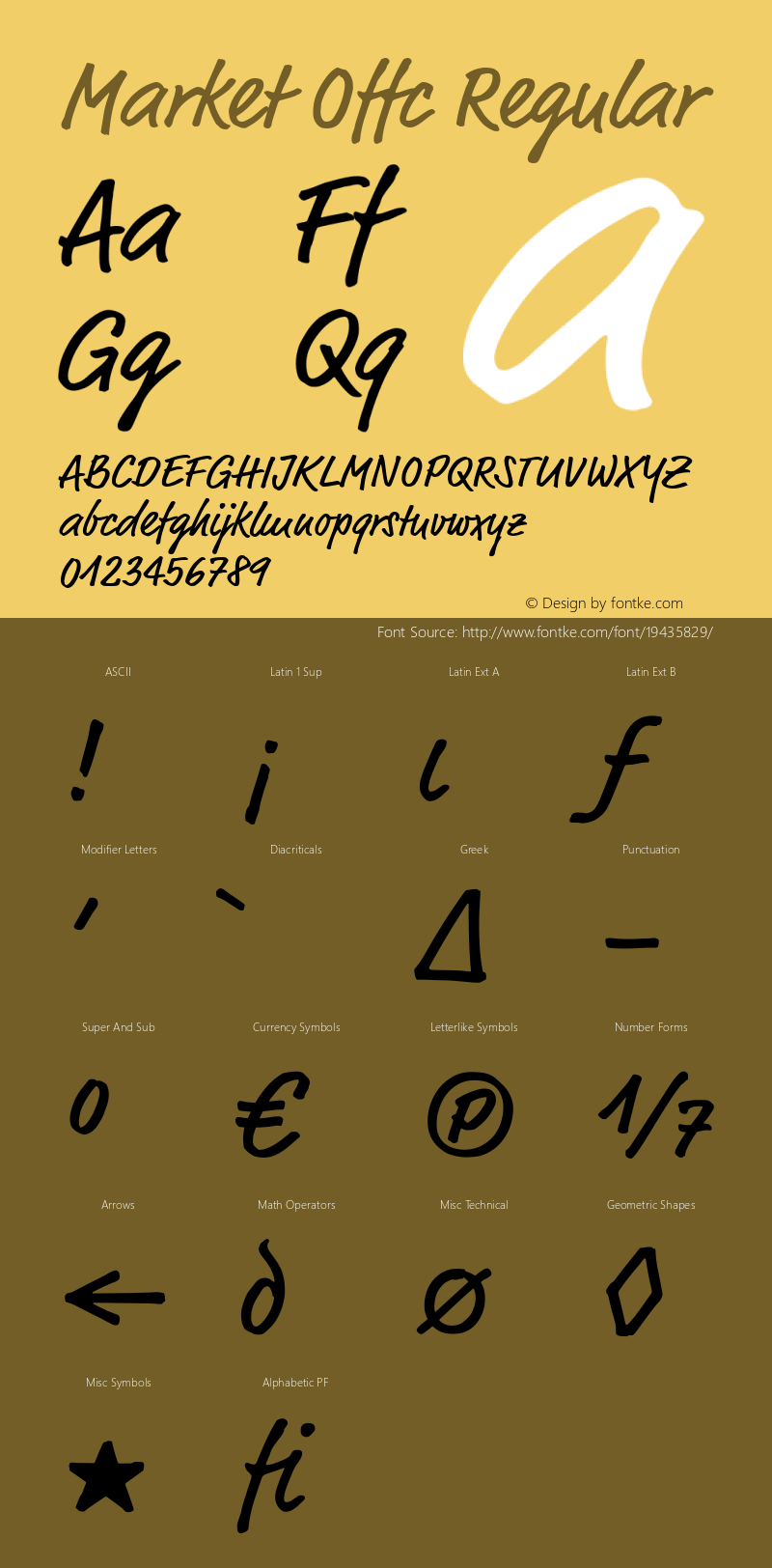 Market Offc Version 7.504; 2009; Build 1023 Font Sample