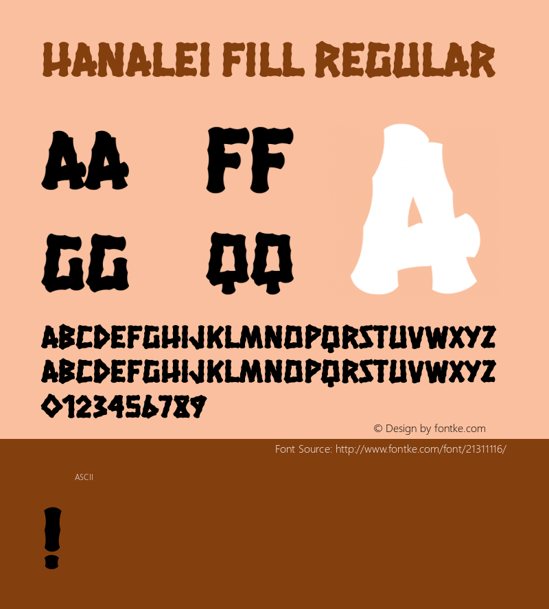Hanalei Fill Regular  Font Sample