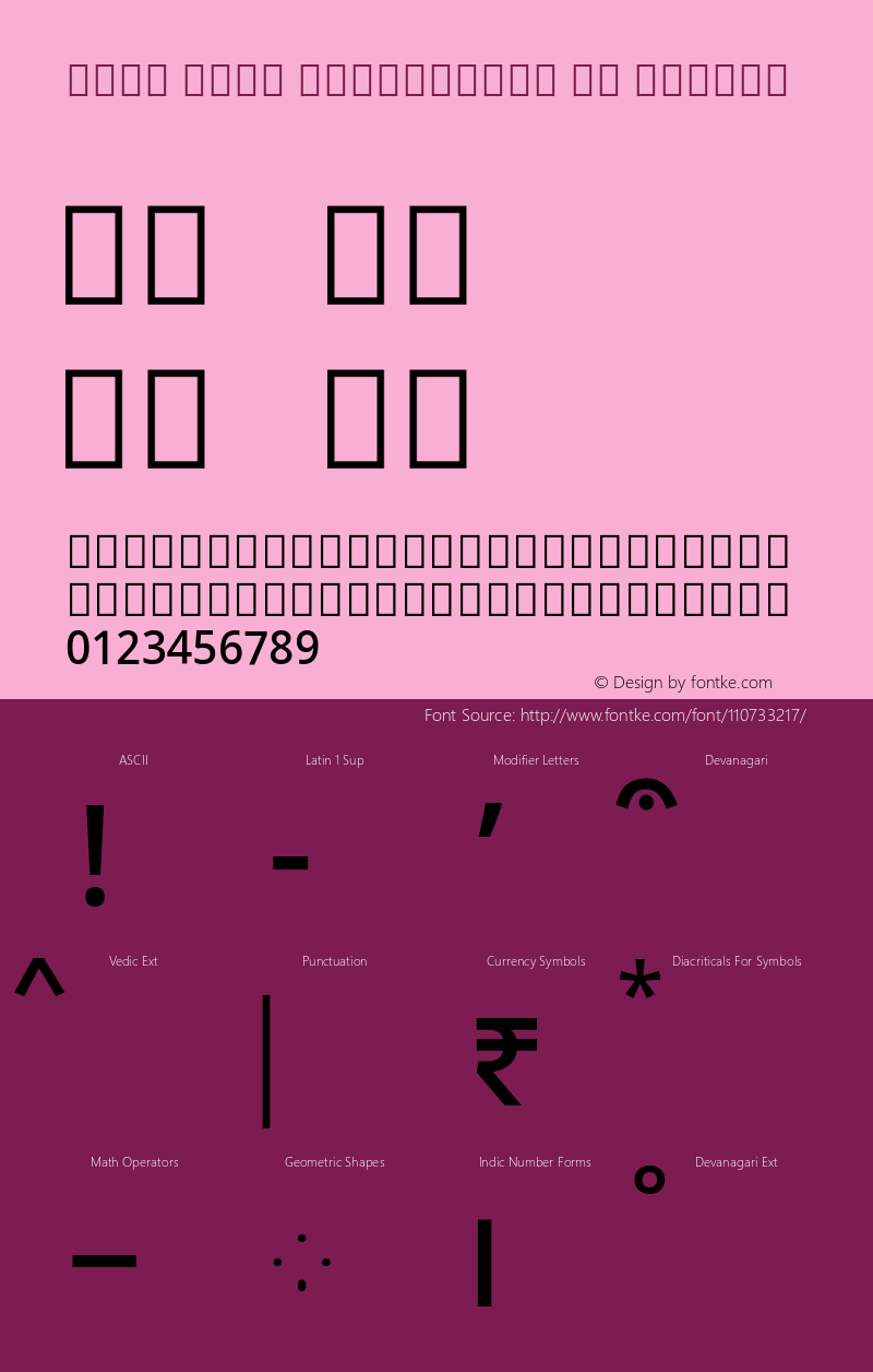 Noto Sans Devanagari UI Medium Version 2.001; ttfautohint (v1.8.2) Font Sample