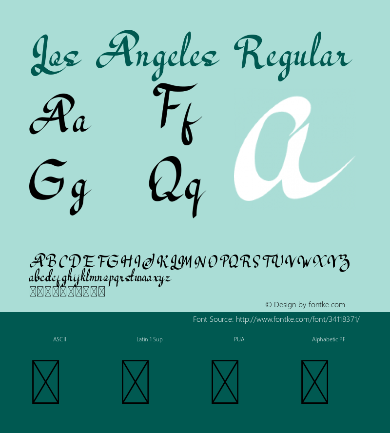 Los Angeles Version 1.003;Fontself Maker 3.2.2 Font Sample