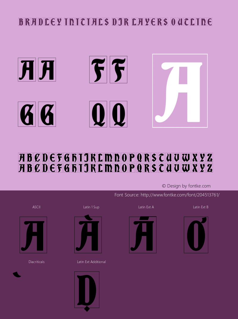 Bradley Initials DJR Layers Outline Version 1.001图片样张