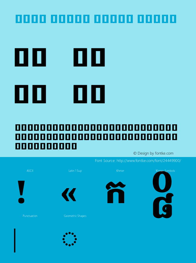Noto Serif Khmer Black Version 2.000 Font Sample