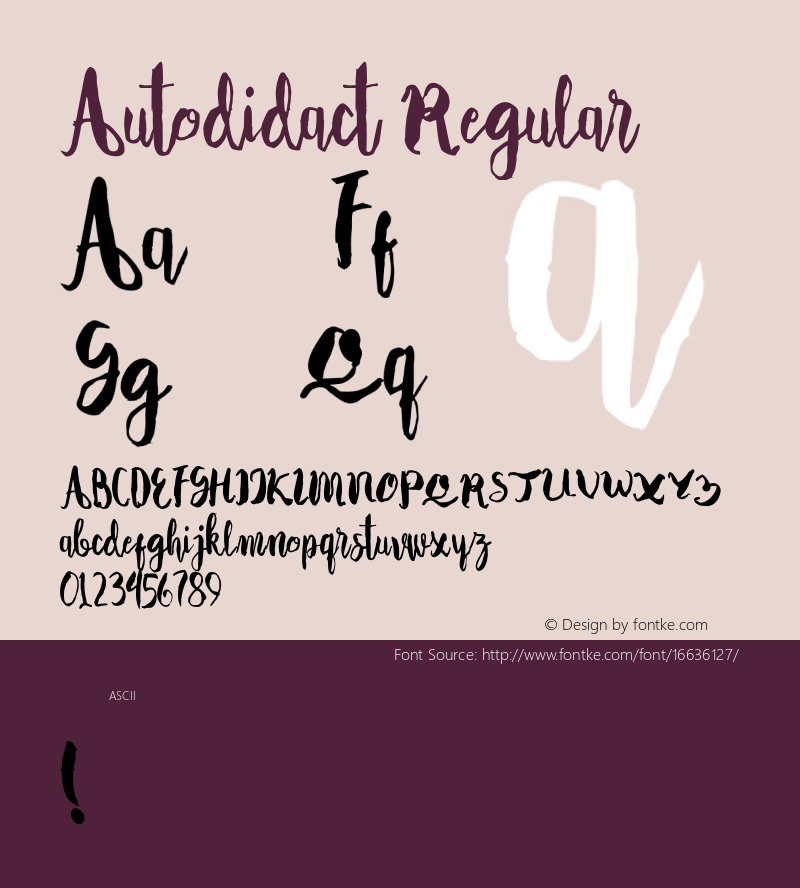 Autodidact Regular 001.000 Font Sample