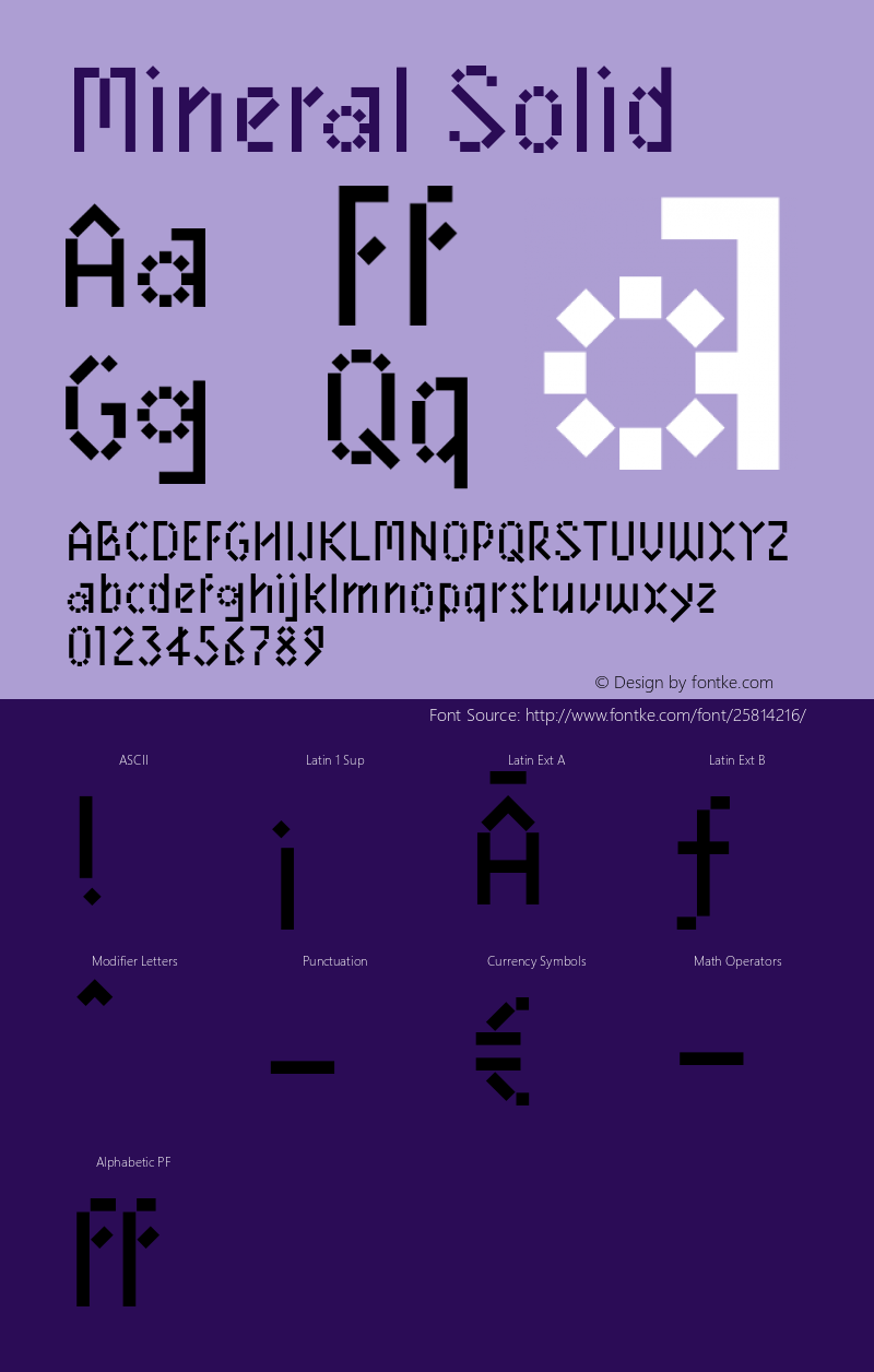 Mineral-Solid Version 1.101 | wf-rip DC20140620 Font Sample