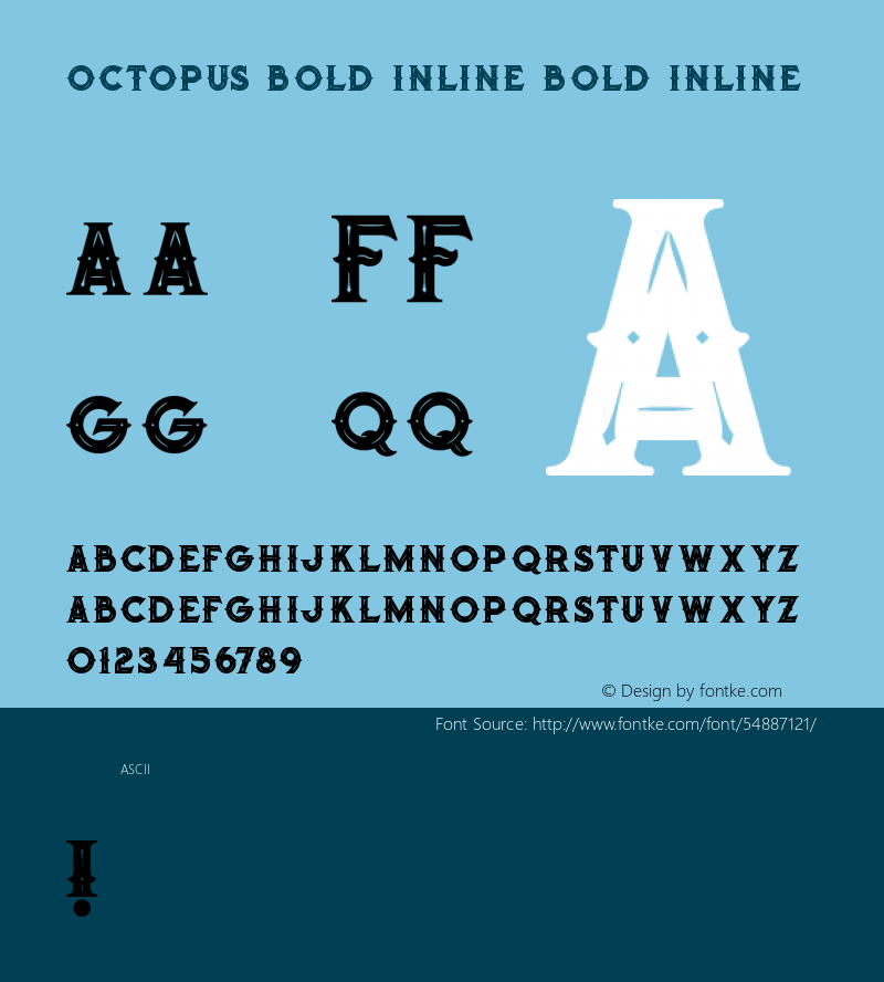 Octopus Bold Inline Version 1.000 Font Sample