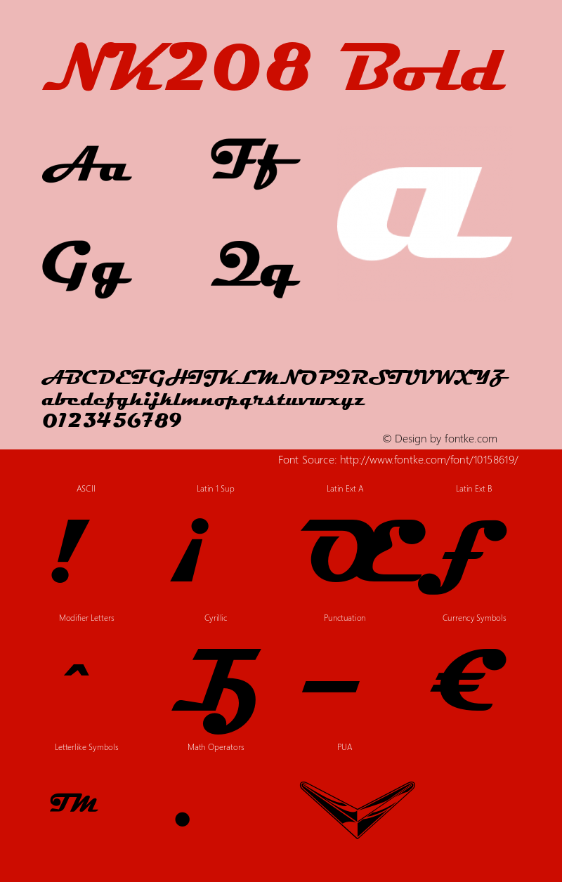 NK208 Bold OTF 1.000;PS 001.000;Core 1.0.29 Font Sample