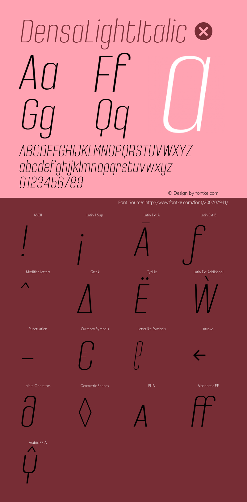 ☞DensaLightItalic Version 1.000 2019 initial release;com.myfonts.easy.graviton.densa.light-italic.wfkit2.version.5A5A图片样张