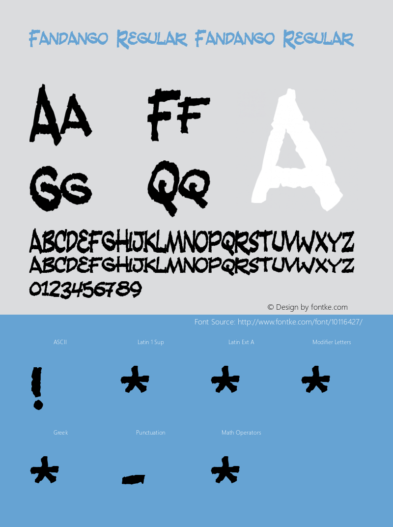 Fandango Regular Fandango Regular 1 Font Sample