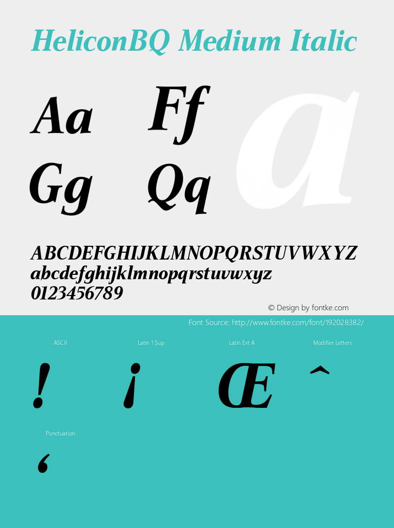 HeliconBQ Medium Italic 001.001图片样张