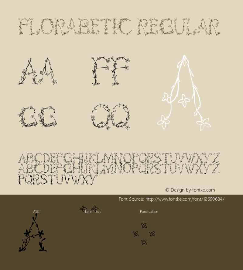 Florabetic Regular 1.0 2005-03-05 Font Sample