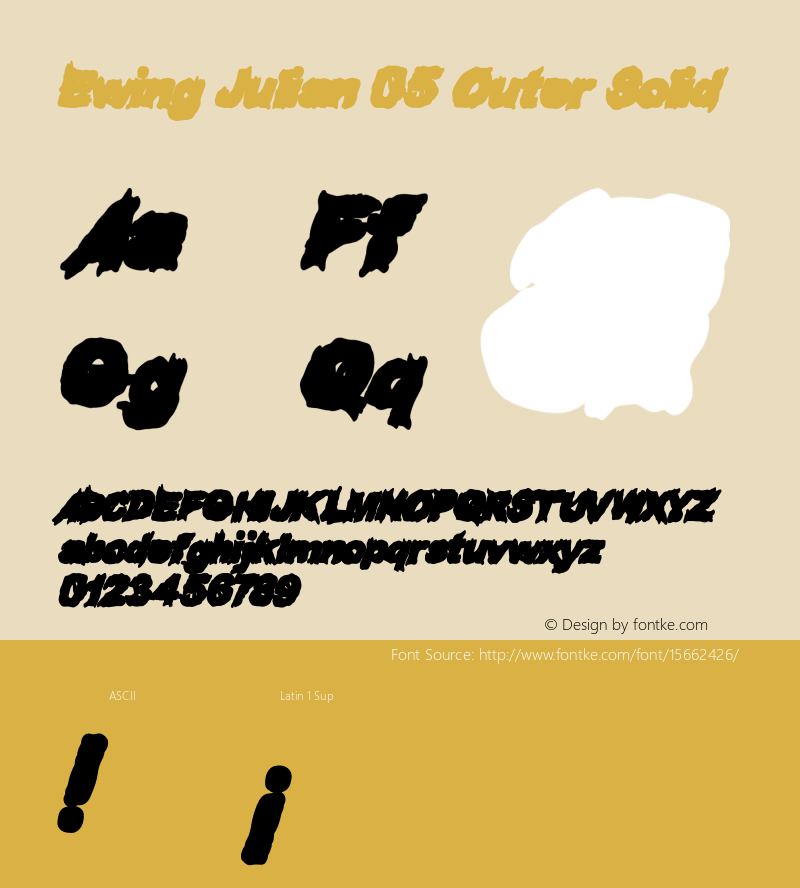 Ewing Julian 05 Outer Solid Version 1.000 Font Sample