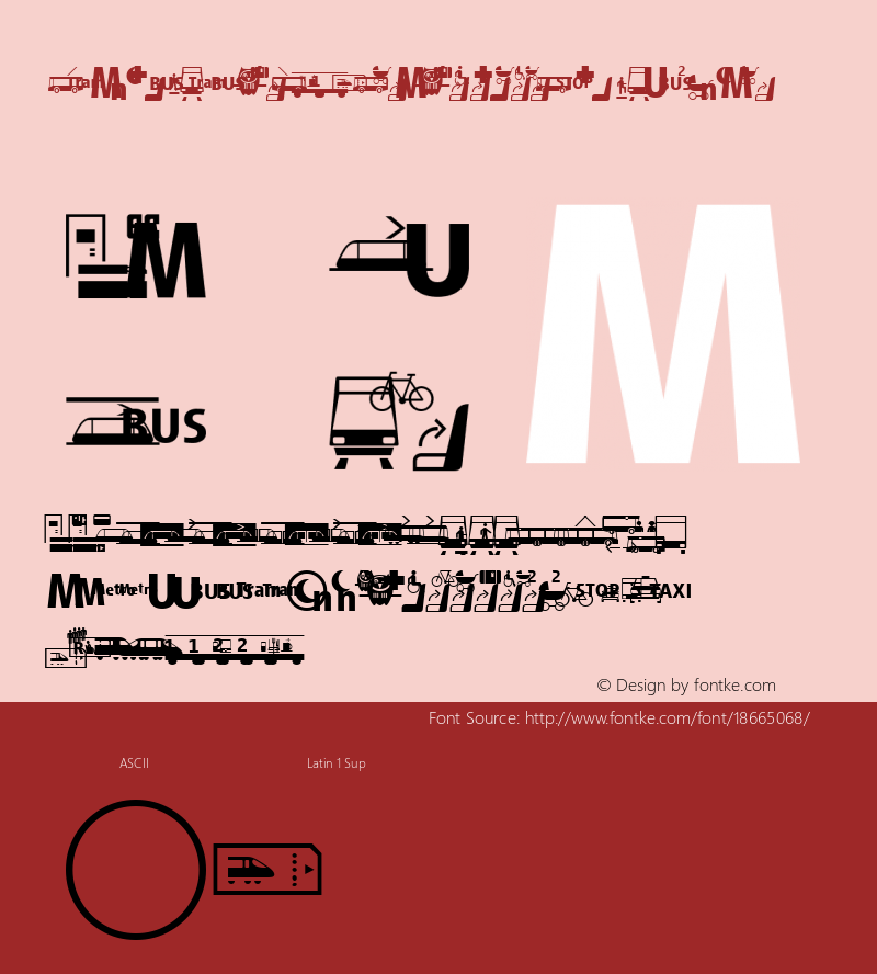 VialogSignsW95-TransportTwo Regular Version 1.10 Font Sample