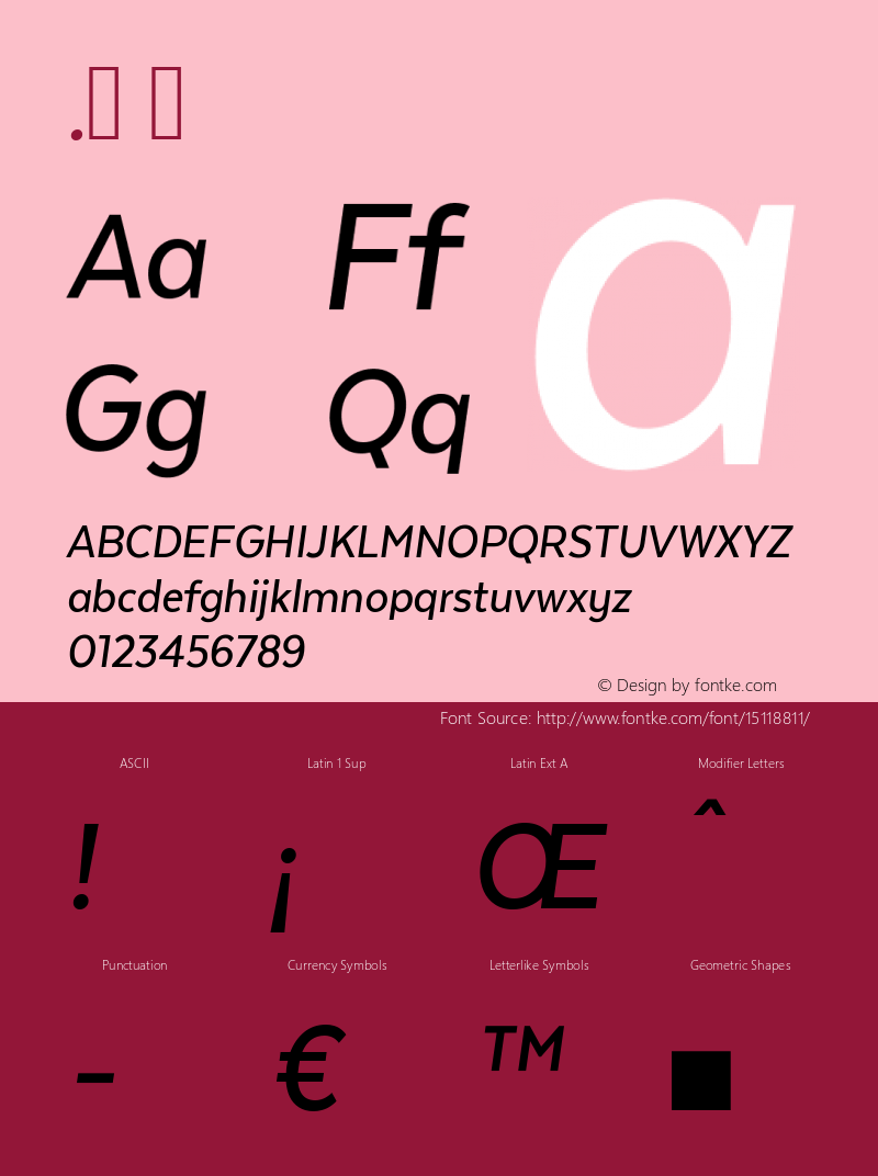 .  Version 1.005 Font Sample