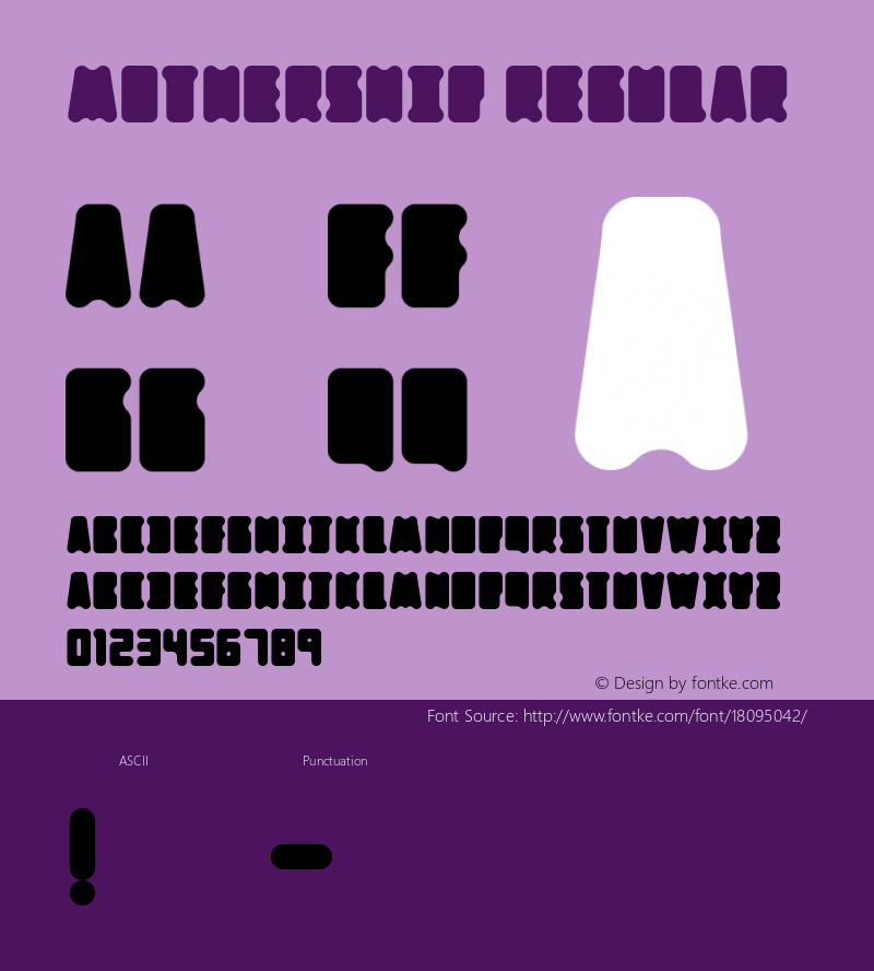 Mothership Regular Version 001.000 Font Sample