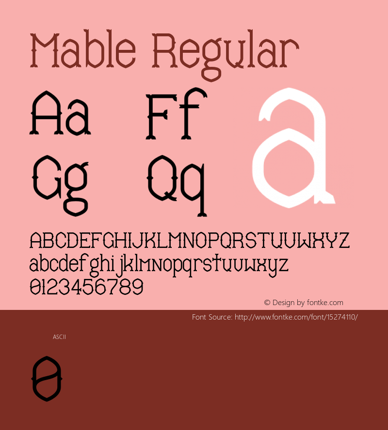Mable Regular Version 1.000;PS 001.000;hotconv 1.0.70;makeotf.lib2.5.58329 Font Sample