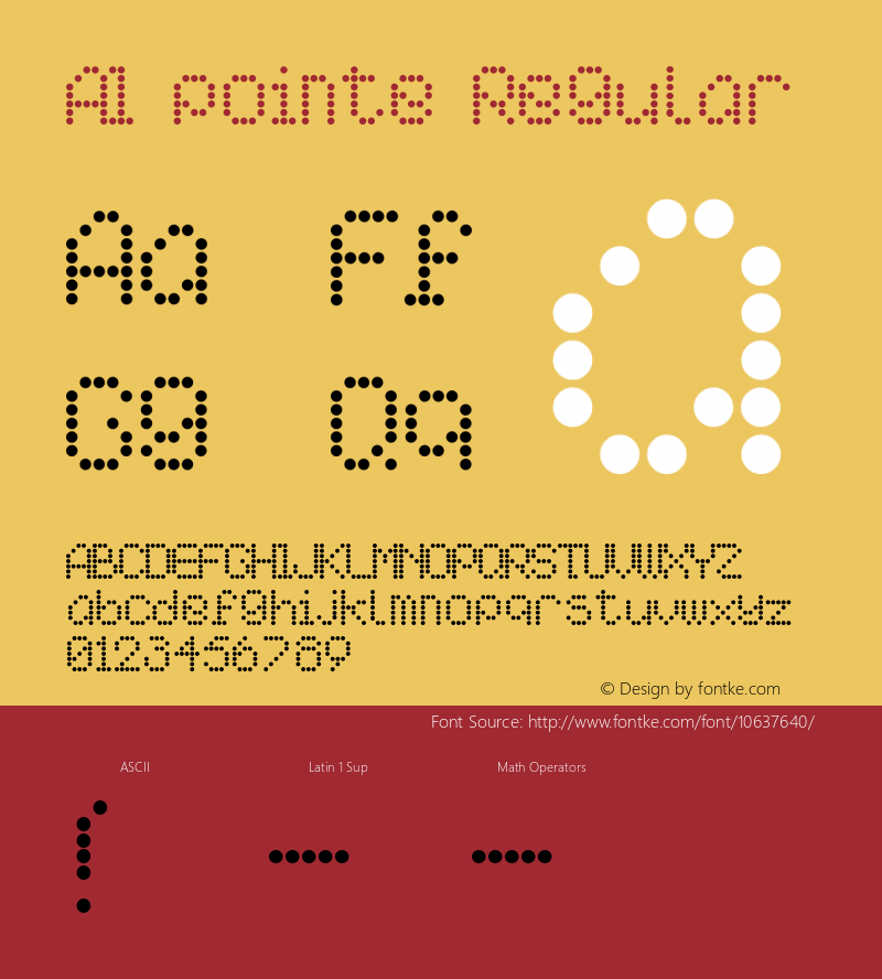 AI pointe Regular Fontographer 4.7 11/30/07 FG4M­0000002045 Font Sample