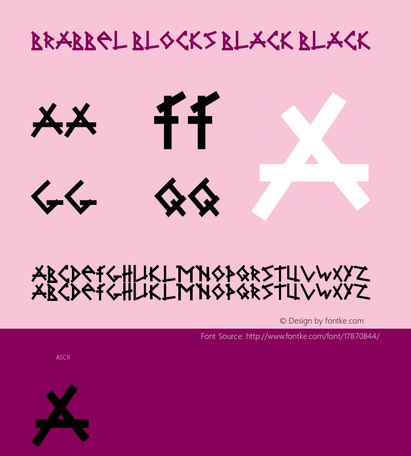 Brabbel Blocks Black Black Version 001.000 Font Sample