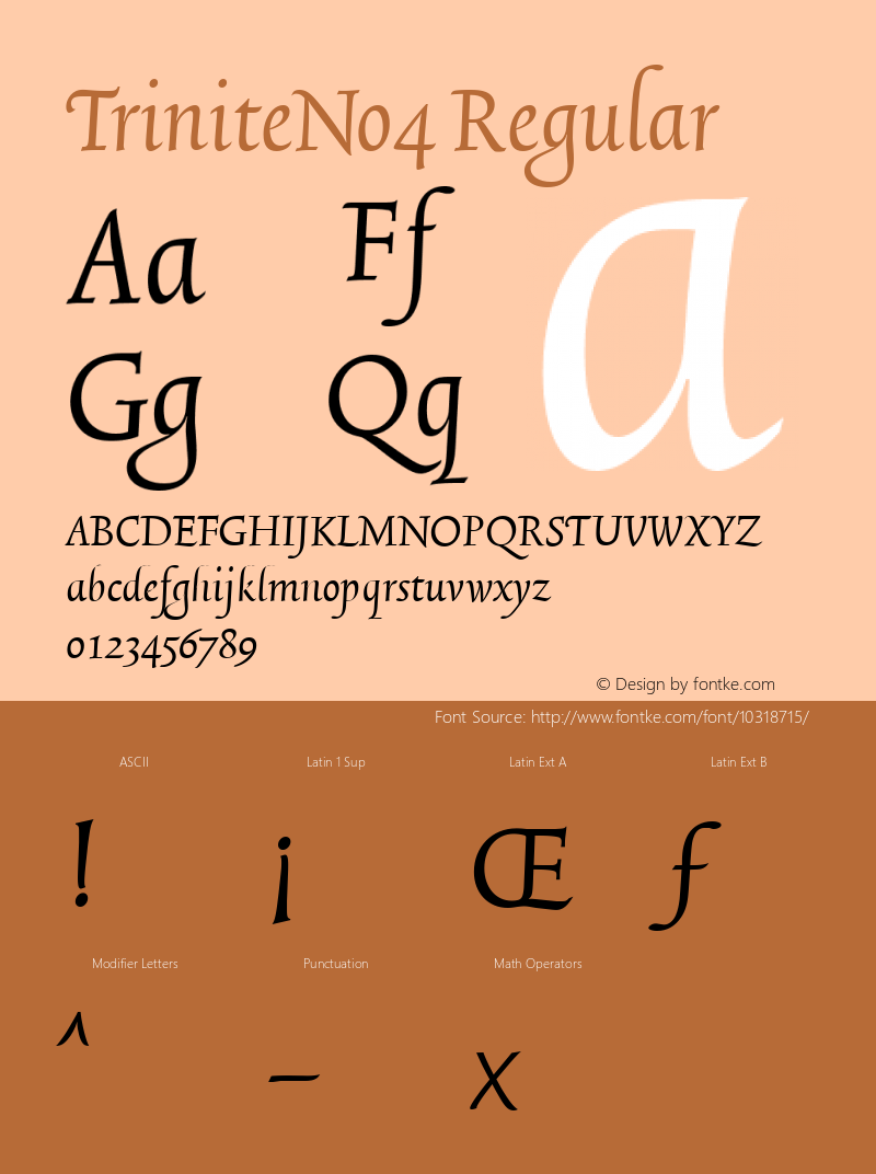 TriniteNo4 Regular Version 001.000 Font Sample