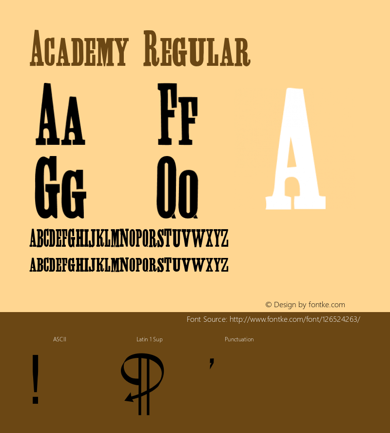 Academy 001.000 Font Sample