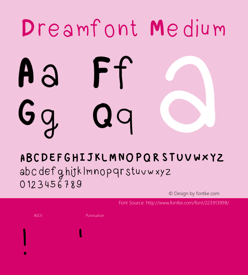 Dreamfont Version 001.000图片样张