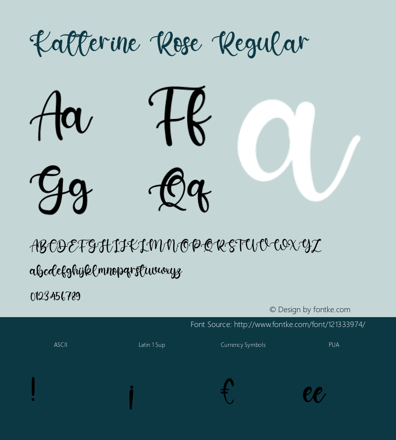 Katterine Rose Version 1.00;December 2, 2020;FontCreator 12.0.0.2563 64-bit Font Sample