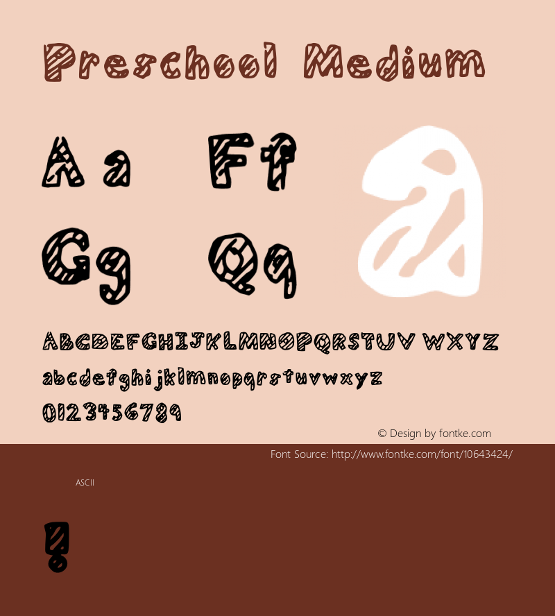 Preschool Medium Version 2 Font Sample