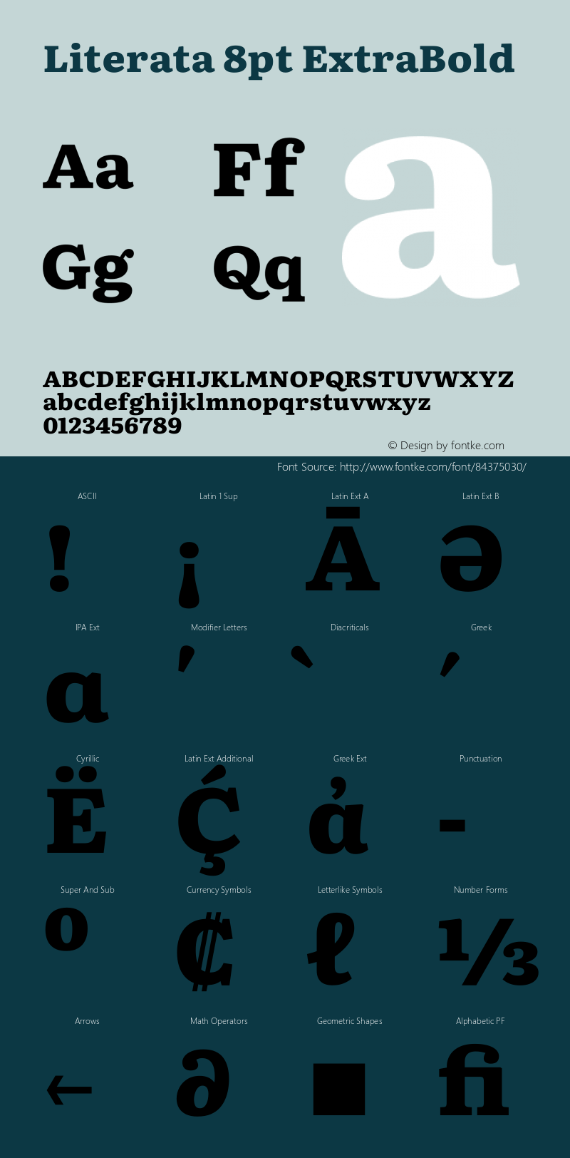 Literata 8pt ExtraBold Version 3.002 Font Sample