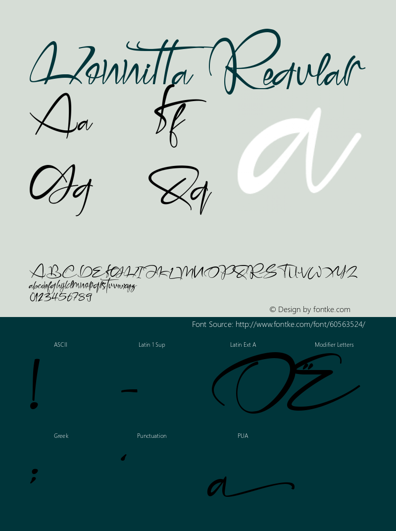 Honnitta Version 1.00;March 20, 2020;FontCreator 12.0.0.2566 64-bit Font Sample