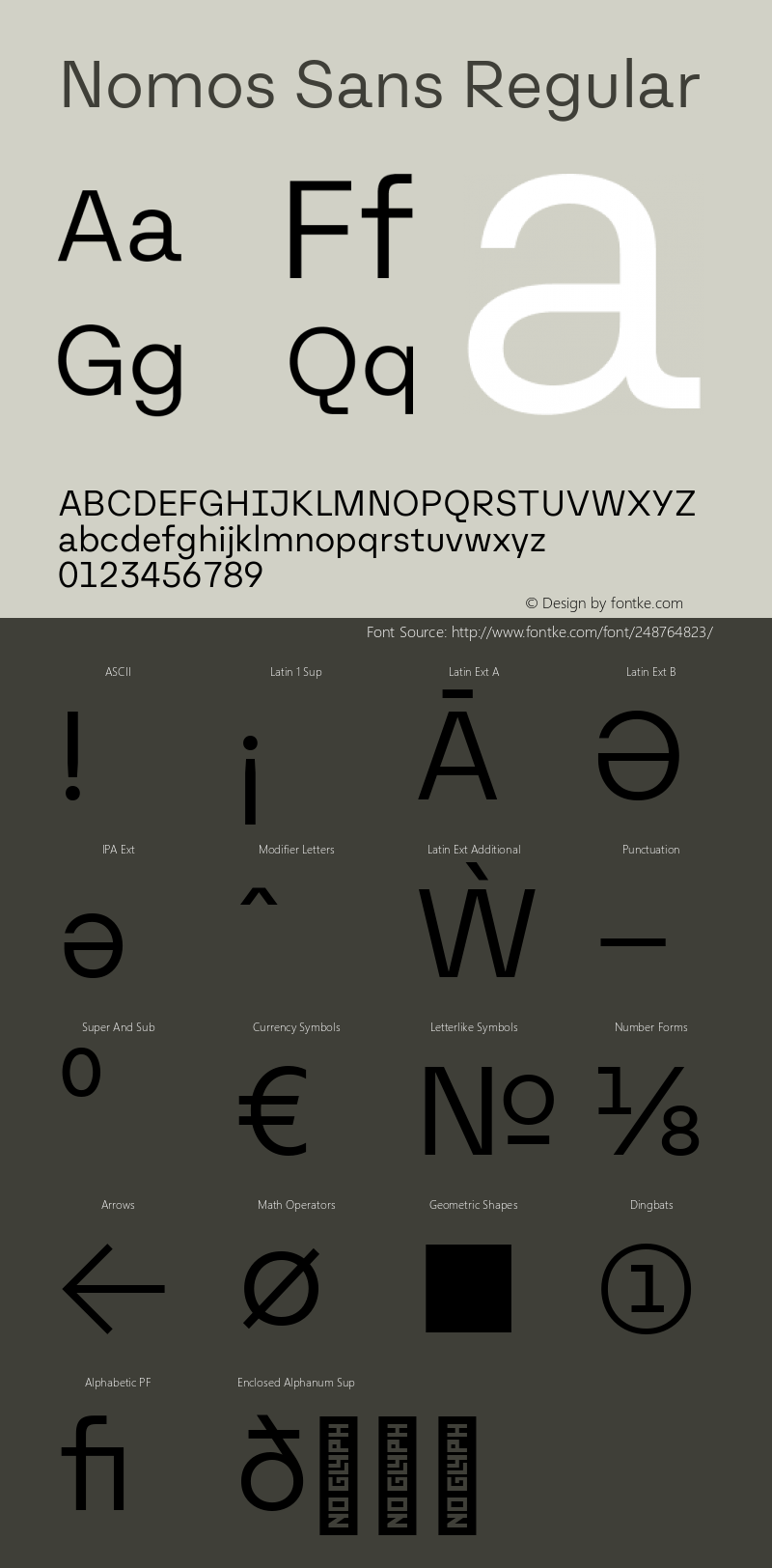 Nomos Sans Regular Version 1.000;Glyphs 3.2 (3216)图片样张