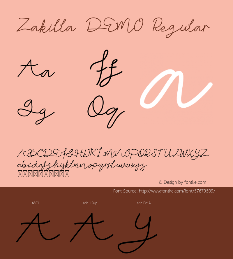 Zakilla DEMO Version 1.002;Fontself Maker 3.4.0 Font Sample