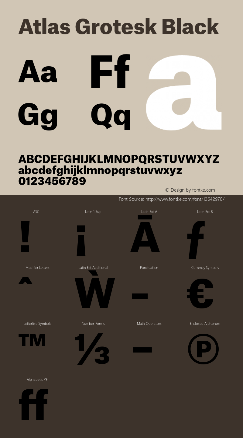 Atlas Grotesk Black Version 1.001;PS 1.001;hotconv 1.0.57;makeotf.lib2.0.21895 Font Sample