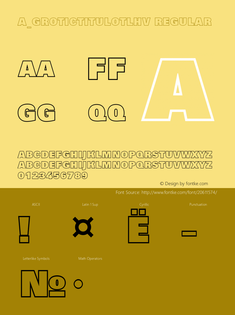 a_GroticTitulOtlHv 01.03 Font Sample