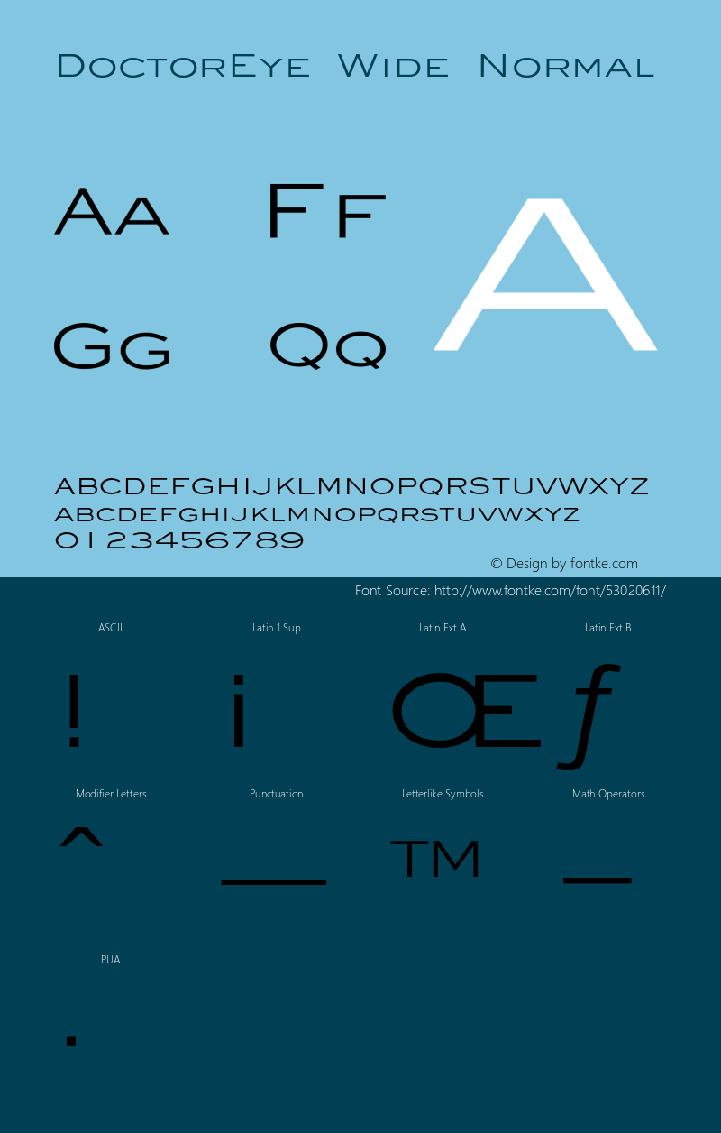 DoctorEyeWideNormal Altsys Fontographer 4.1 5/31/96 {DfLp-URBC-66E7-7FBL-FXFA} Font Sample