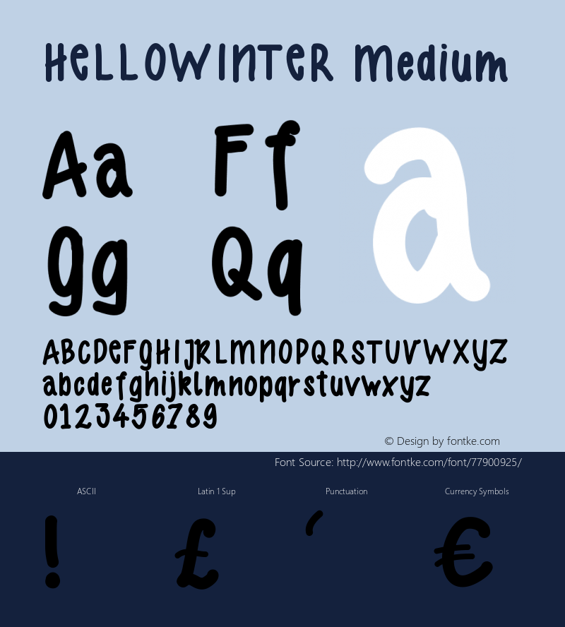 HELLOWINTER Version 001.000 Font Sample