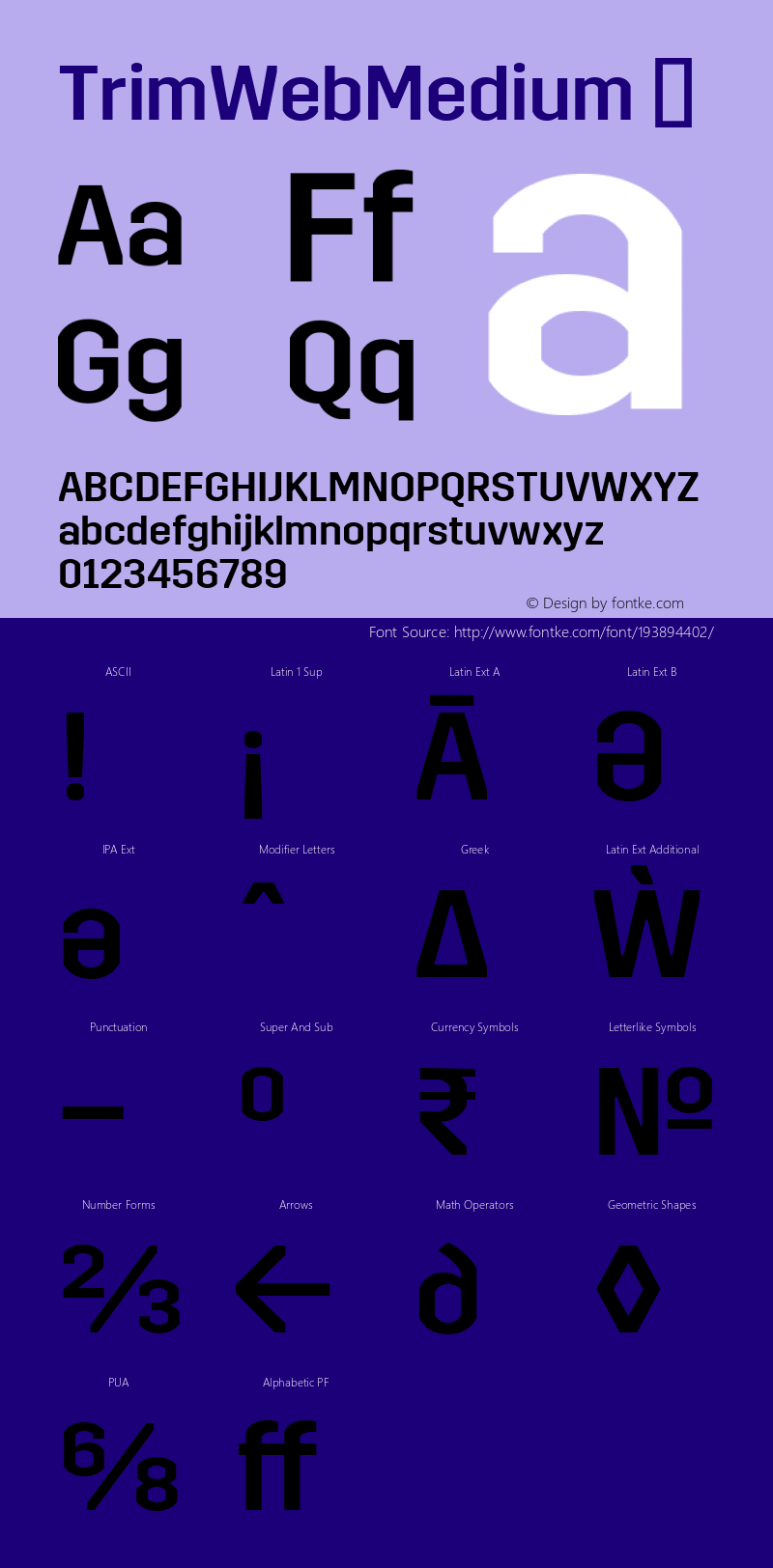 ☞TrimWebMedium Version 2.000;com.myfonts.easy.autodidakt.trim.medium.wfkit2.version.4c4N图片样张